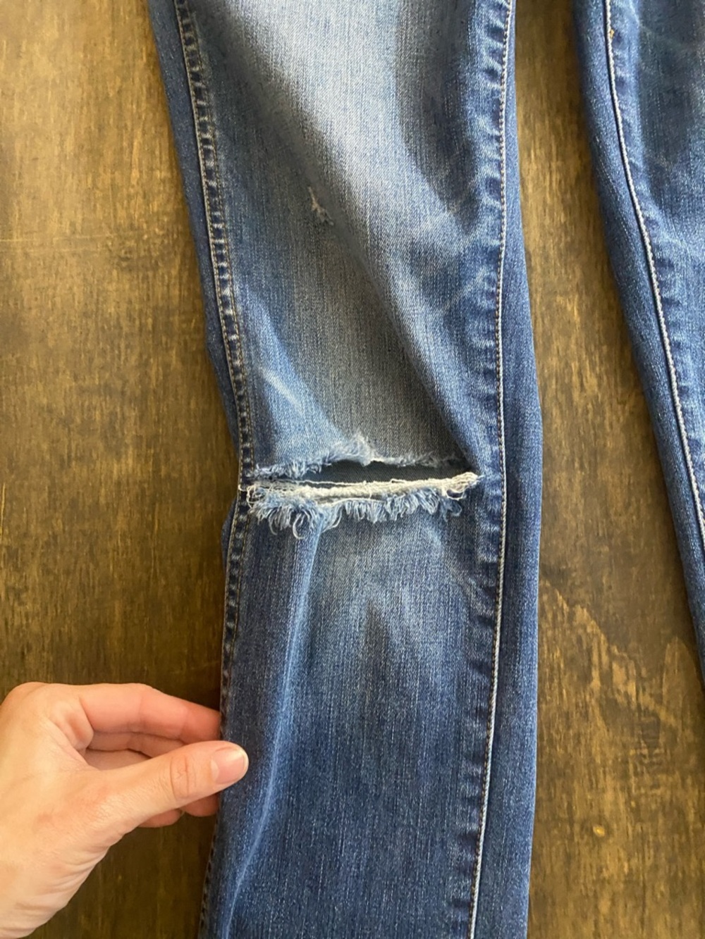 Madewell 10” High-Rise Button-Fly Blue Skinny Jeans - Picture 3 of 8